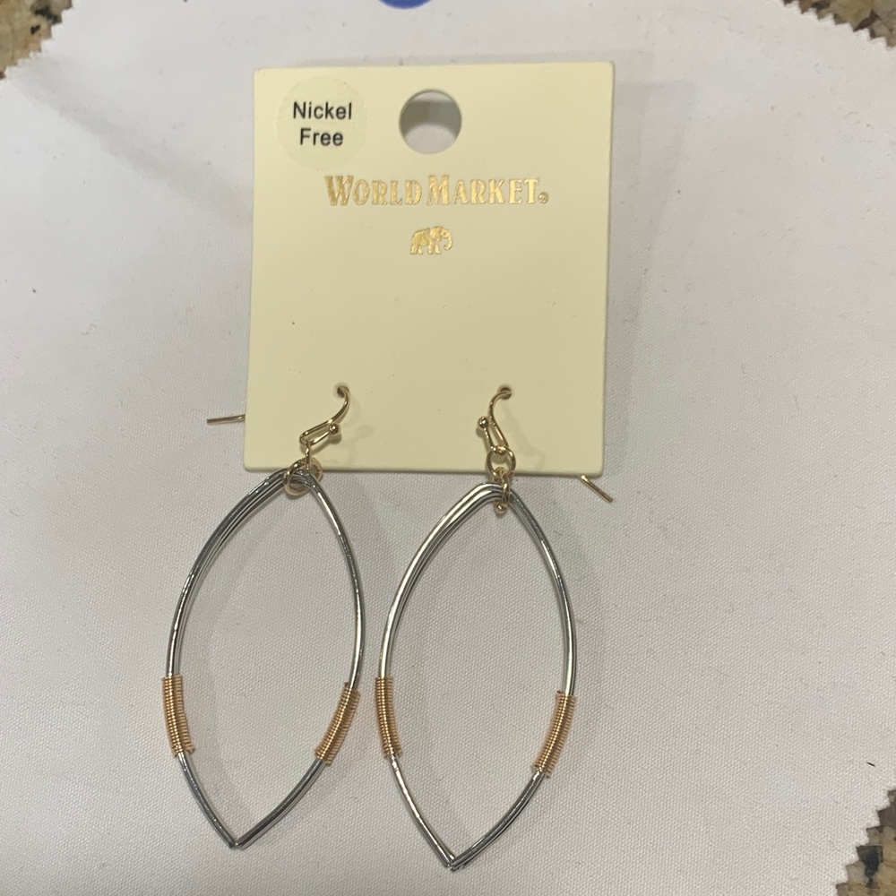 World Market Two-Tone Earrings